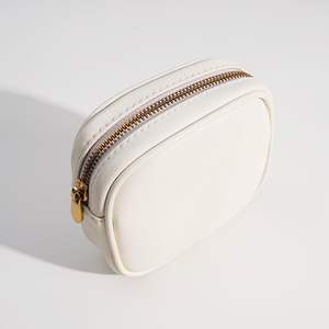 Cosmetic <b>Bag</b> with Metal <b>Zip</b>, Make Up <b>Bag</b> <b>Small</b> Toiletry <b>Bag</b> in white - Product Image 4