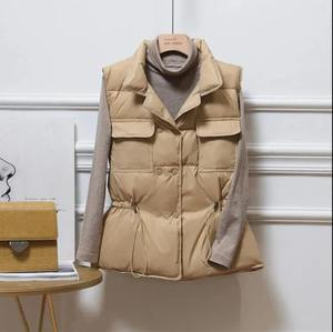 2024 New Ultra Light Down <b>Vest</b> <b>Women</b> Short <b>Vest</b> Windproof Female <b>White</b> Duck Down Down Coat Sleeveless - Product Image 3