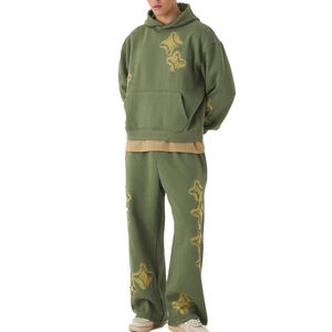 Trajes de sudor transpirables de algodón 100% personalizados Logotipo de angustia de alta calidad MOQ bajo con chándal de envío rápido - Product Image 1