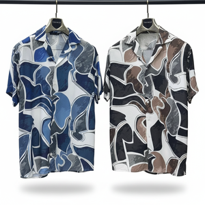 Camisa Moderna de Manga Corta para Hombre con Estampado Floral, Corte Holgado, Tela Ligera, Diseño Elegante de Verano, Ropa Casual para Vacaciones - Product Image 5