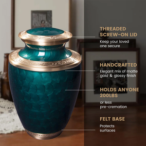 โกศบรรจุอัฐิโลหะคุณภาพสูงสำหรับผู้ใหญ่ ดีไซน์ใหม่ งานแฮนด์เมด อุปกรณ์งานศพสำหรับตกแต่ง เหมาะสำหรับเก็บเป็นที่ระลึก-ขายส่ง - Product Image 5