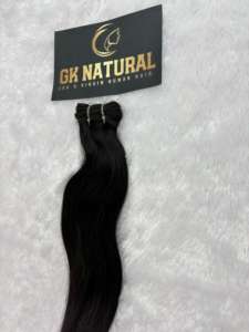 Extensions de cheveux humains vierges Remy naturels pour filles et femmes, cheveux naturels non traités, texture de cheveux raides - Product Image 3