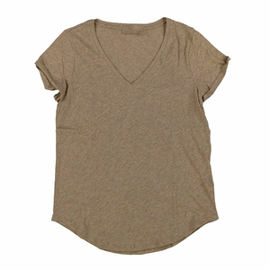 Camiseta de manga media con cuello redondo para mujer, ropa informal 100% de algodón/poliéster de alta calidad, bordada con logotipo de impresión personalizada - Product Image 6