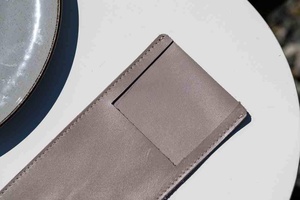 Organizador de cubiertos de cuero para restaurante, soporte de vajilla elegante para configuración de comedor, - Product Image 2