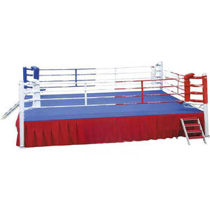 Ring de boxe sur pied en PVC personnalisé de 16 pieds, 14 pieds, 20 pieds, couverture en toile de compétition unisexe avec jupe et corde pour l'entraînement au combat - Product Image 6