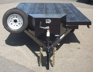 Remorque à trois essieux à dessus plat hydraulique moderne de 1000kg Triple T avec taille 4300X1960 pour les voitures par remorque à plat - Product Image 1
