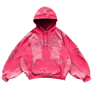 Sweat à capuche pour homme, fabriqué au Pakistan, en coton mélangé, avec broderie effet vieilli, impression numérique, décontracté, zippé, avec poche en polaire, coupe-vent, pour l'hiver - Product Image 4