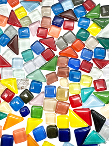 Mosaïque de verre coloré irrégulier personnalisée de 9 à 24 mm, épaisseur 3,5 mm, mélange de 200 g, formes et tailles aléatoires, moderne, écologique, pour bricolage, artisanat, décoration intérieure - Product Image 6
