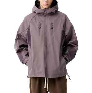 Chaquetas Soft-Shell para Hombre para Invierno, Trabajo y Deportes, Impermeables, de Longitud Regular, con Cuello Alto y Logotipo Frontal, para Senderismo al Aire Libre - Product Image 1