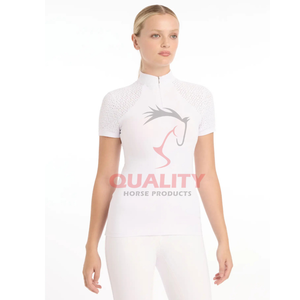 Stylish women equestrian shirt summer breathable lightweight stretch <b>horse</b> <b>riding</b> <b>top</b> moisture wicking quick dry athletic <b>tops</b> - Product Image 4