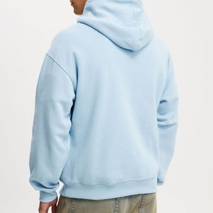 Oversize Men's Hoodie Hot Selling 100% Cotton <b>Thick</b> <b>Fleece</b> Embroidered Logo Custom Pocket Hip-hop Street Style Winter Hoodie - Product Image 2