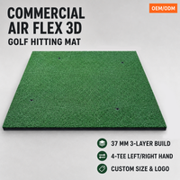 Tapis de golf commercial 3D de 37 mm, gazon en nylon de 15 mm, simulateur de practice intérieur/extérieur, tapis de frappe personnalisé