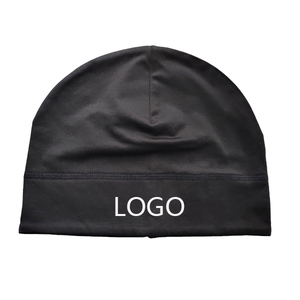 OEM logotipo personalizado Spandex polar Running Beanie logotipo personalizado montar deporte invierno sombrero tejido elástico Beanie Hat - Product Image 1
