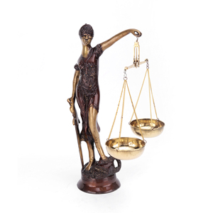 Shubham hecho a mano latón Andha Kanoon estatua ciega plegada justicia señora Murti escultura con los ojos vendados bronce acabado Insaaf Ka Tarazu - Product Image 1