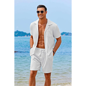 Short de plage personnalisé pour hommes vêtements de sport à séchage rapide maillots de bain de haute qualité ensembles d'été deux pièces pour hommes - Product Image 6
