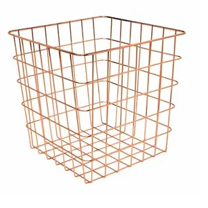 Modern Designer Antique Finished Copper Metal hand made multipurpose storage basket for multipurpose use baskets