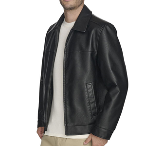 Chaqueta de Cuero Colección Invierno 2026, Abrigo Cálido de Cuero Genuino de Alta Calidad para Hombre, Servicio OEM, Cierre de Cremallera - Product Image 5
