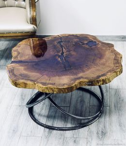 RIVER BRINGING et BOIS Meubles de maison de luxe de meilleure qualité en bois de noyer massif Restaurant Salle à manger Café River Kitchen Epoxy - Product Image 2