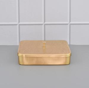 Spice <b>box</b> organizer in brass durable, rust-proof, with ergonomic lid easy to open and store fresh spices & <b>herbs</b> boxes - Product Image 5