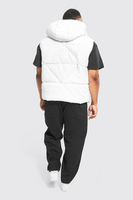 Blousons Bomber Homme Grande Taille Personnalisés en Polyester Matelassé Respirant Coupe-Vent à Capuche pour l'Hiver – Satin Uni – Vente en Gros