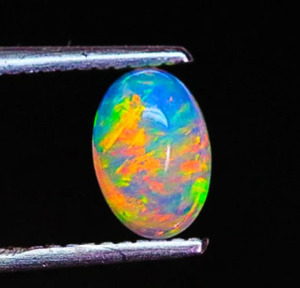 Piedra preciosa de cabujón de forma ovalada de ópalo etíope-Piedra suelta de juego de fuego pulida suave-Cabinas de ópalo para hacer joyas - Product Image 4