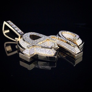 Personalized 925 Sterling <b>Silver</b> Men's/Women's Hip Hop <b>Necklace</b> Custom Moissanite Diamond 'I' Gold Plating Fashion Jewelry - Product Image 3