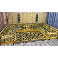 Otomana ANATOLIA Oriental Asientos de Suelo Étnicos Árabes Majlis Sofá Esquinero Otomana Diseño Bordado Poliéster/Algodón Desmontable