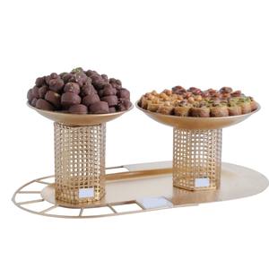 Plateau cadeau en chocolat de luxe avec bol à chocolat en métal de qualité supérieure fabriqué à la main support élégant en or parfait pour les cadeaux d'occasion spéciale - Product Image 2