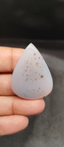 พลอยอะเกตมอนทาน่าสีขาวธรรมชาติ 100% แบบคาโบชอง คุณภาพสูง วัสดุทำเครื่องประดับทำมือ ขายส่งจากไจปุร์ ขนาดคละไซส์ - Product Image 4