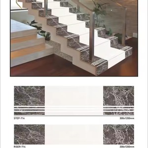 Vistaar Finition mate Étape antidérapante 300x1200mm Riser 200x1200mm Carreaux de porcelaine Carrare 11mm - Product Image 1