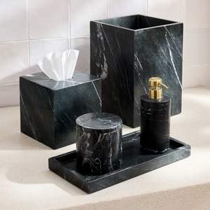 Ensemble de salle de bain minimaliste en résine cinq pièces facile à nettoyer - Product Image 2