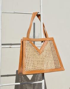 Bolso de mimbre con correas, bolso de compras hecho en Vietnam, tendencia popular - Product Image 3