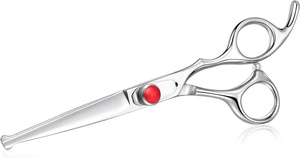 Trẻ em cắt tóc an toàn Shears cùn sắc nét Mẹo Beauty Salon kéo trẻ em bé chập chững biết đi cô gái chàng trai thép không gỉ Bạc - Product Image 2