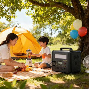 LiFePO4แบตเตอรี่ลิเธียม1536Wh 2000W แบบพกพาสถานีพลังงานกลางแจ้งสำรองโรงงานราคาถูก - Product Image 6