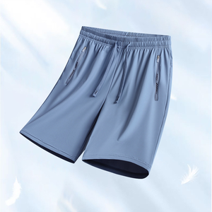 Pantalones cortos deportivos de secado rápido de seda helada para hombre de verano ligeros estilo informal con función de secado rápido - Product Image 3