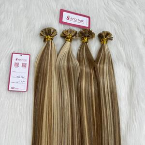 Extensiones de cabello humano natural vietnamita al por mayor, queratina doblemente estirada, cutícula completa alineada, onda natural plana recta - Product Image 2