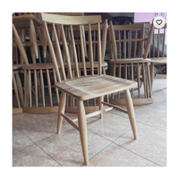 Chaise de salle à manger en teck massif non fini, design moderne, pour usage intérieur, mobilier commercial pour restaurants et cafés - Offre Spéciale