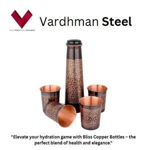 Botellas de cobre Bliss 650 ML estilo clásico apto para lavavajillas a prueba de fugas experiencia ecológica pureza cada sorbo más saludable usted - Product Image 2
