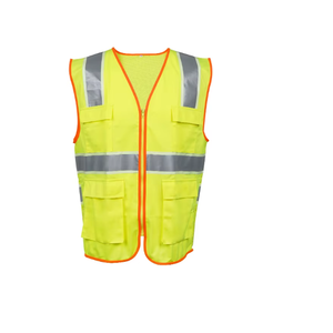 เสื้อกั๊กนิรภัยสำหรับผู้ชายเสื้อกั๊กสายพันสีดำสะท้อนแสงสีเหลือง - Product Image 2