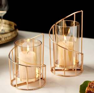 Portavelas votivo de mesa de diseño personalizado para interiores y exteriores, portavelas para el hogar, hotel, oficina, decoración para fiesta de boda - Product Image 6