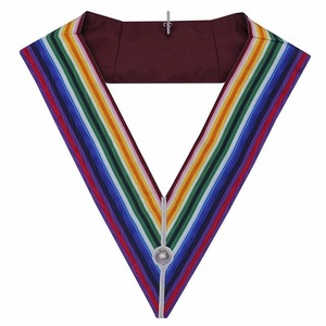 2024 vente en gros collier d'officier rose maçonnique de haute qualité artisanat en métal personnalisé avec impression de Logo tendance - Product Image 2