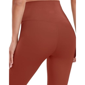 Leggings de sport pour femmes, taille haute, solides, pour la salle de sport, vêtements de sport actifs, séchage rapide, respirants, écologiques, en spandex/polyester - Product Image 5
