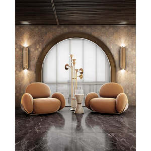 KARLOTTA Single <b>Sofa</b> Convertible and Extendable PU Upholstered Living Room Furniture One Seat for Home Use - Product Image 2