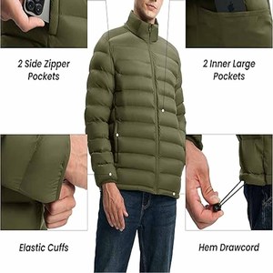 Nouvelle arrivée Veste matelassée noire Vestes matelassées pour hommes Veste matelassée d'hiver pour hommes - Product Image 6