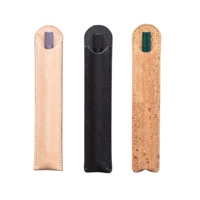 Estuche de Cuero PU de Alta Calidad con Diseño Francés, Personalizado con Monograma y Nombre, Hecho a Mano, Grabado con Láser, Funda Protectora para Bolígrafos y Lápices