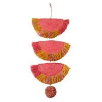 Meilleure vente 2023 gros Boho Floc Seagrass Parade tenture murale-Boho Chic tissé décor, artisanat Seagrass Wall Art Accent