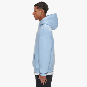 2024 sweats à capuche imprimés personnalisés sweats surdimensionnés recadrée ourlet brut rue hommes fabricants de sweat à capuche bouffant - Product Image 6
