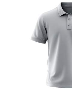 <b>Men</b> light <b>silver</b> polo <b>shirt</b> short sleeve soft cotton breathable fabric plain classic fit ideal for casual sports and office wear - Product Image 4