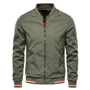 Chaqueta Bomber Impermeable de Lona 100% Algodón Personalizable para Hombre, Estilo Hip Hop Oversize con Capucha, para Parejas Universitarias, Formal - Product Image 1
