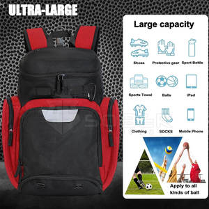 Sac à dos élégant de basket-ball de sublimation imperméable avec USB et caractéristiques antivol fabriqué au Pakistan - Product Image 4